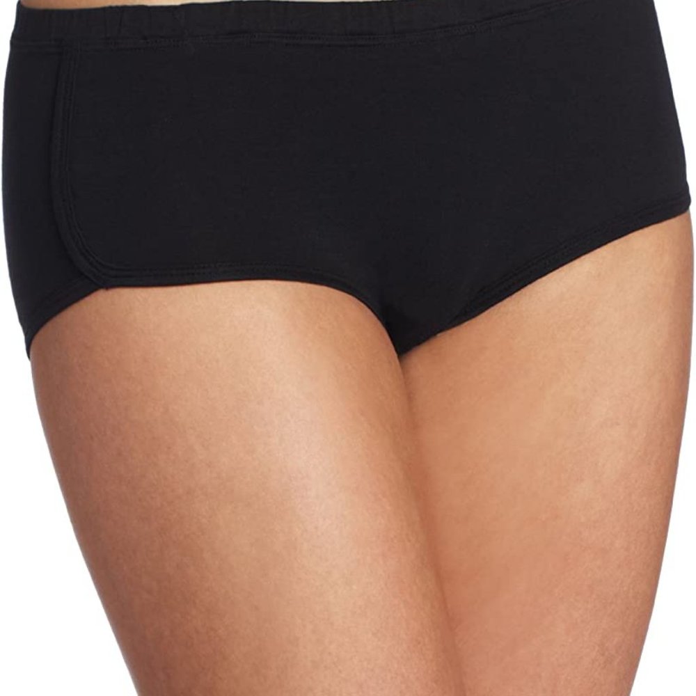 NWT Josie by Natori Women's Shorty Cotton Boyshort Black Medium